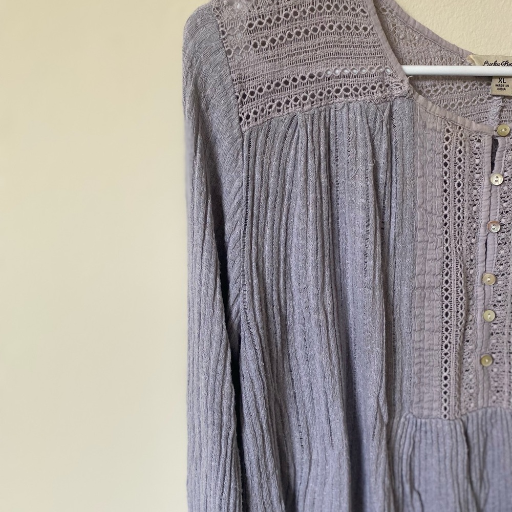 Lucky Brand Lace Top - Picture 2 of 6